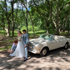 trouwvervoer tRRouwen Rolls Royce Cabrio voor jullie bruiloft