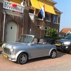 trouwvervoer Mini trouwauto's.nl zelf rijden in een stoere en sportieve mini cabrio