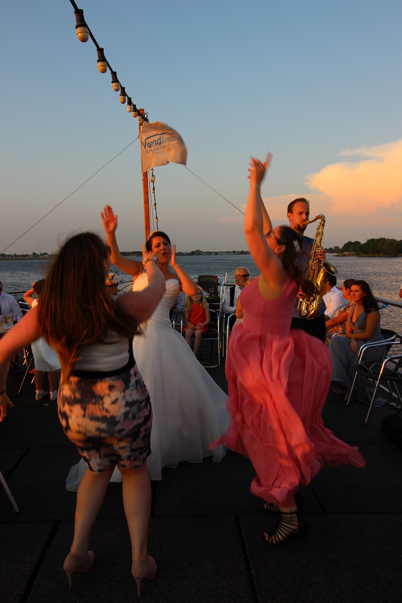 Bruiloft op een boot