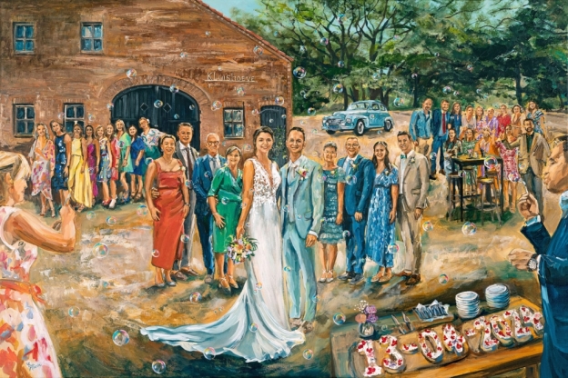 ART Eva Maria Een origineel schilderij van je trouwdag
