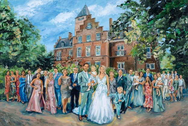 ART Eva Maria Een origineel schilderij van je trouwdag